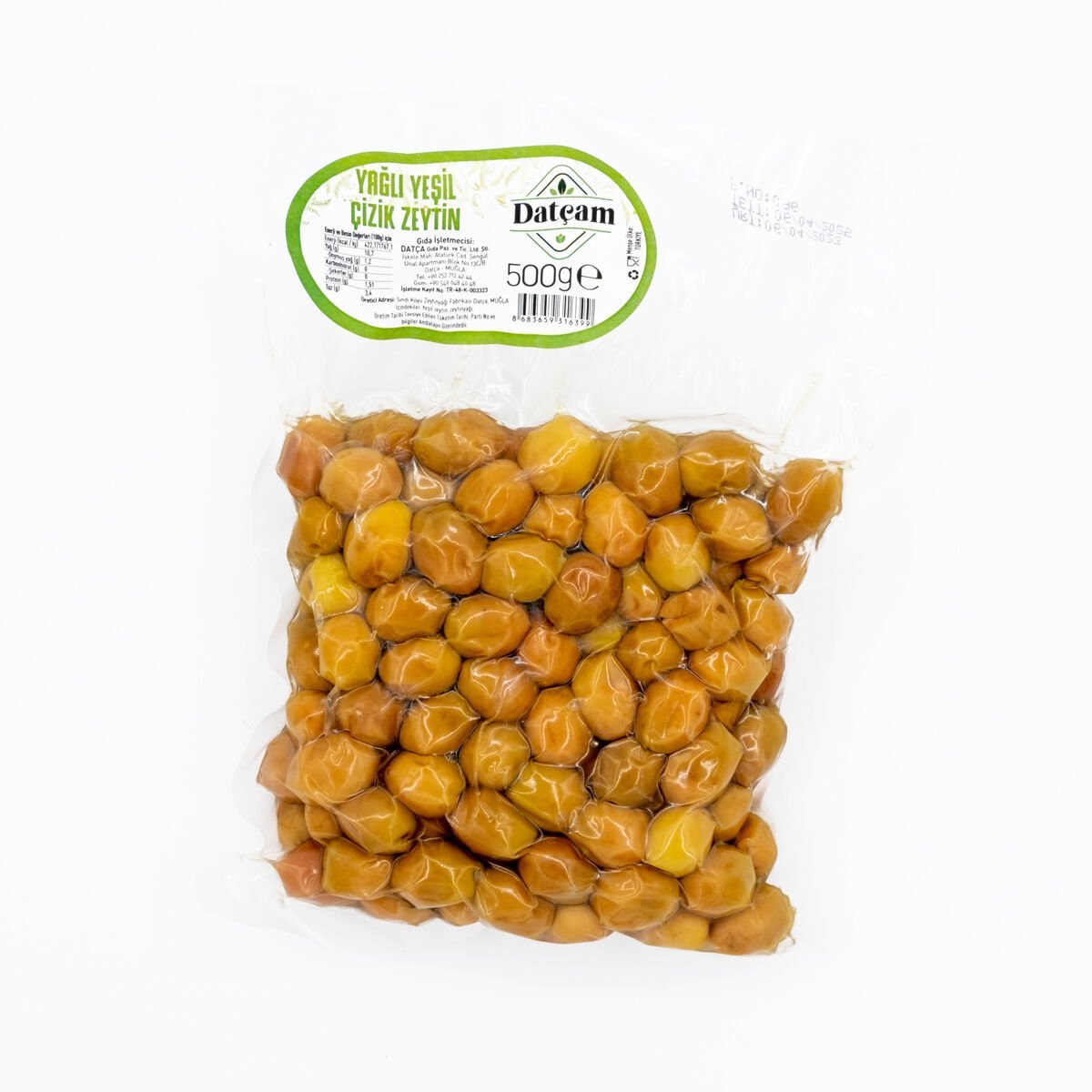 Yağlı Yeşil Çizik Zeytin 500gr