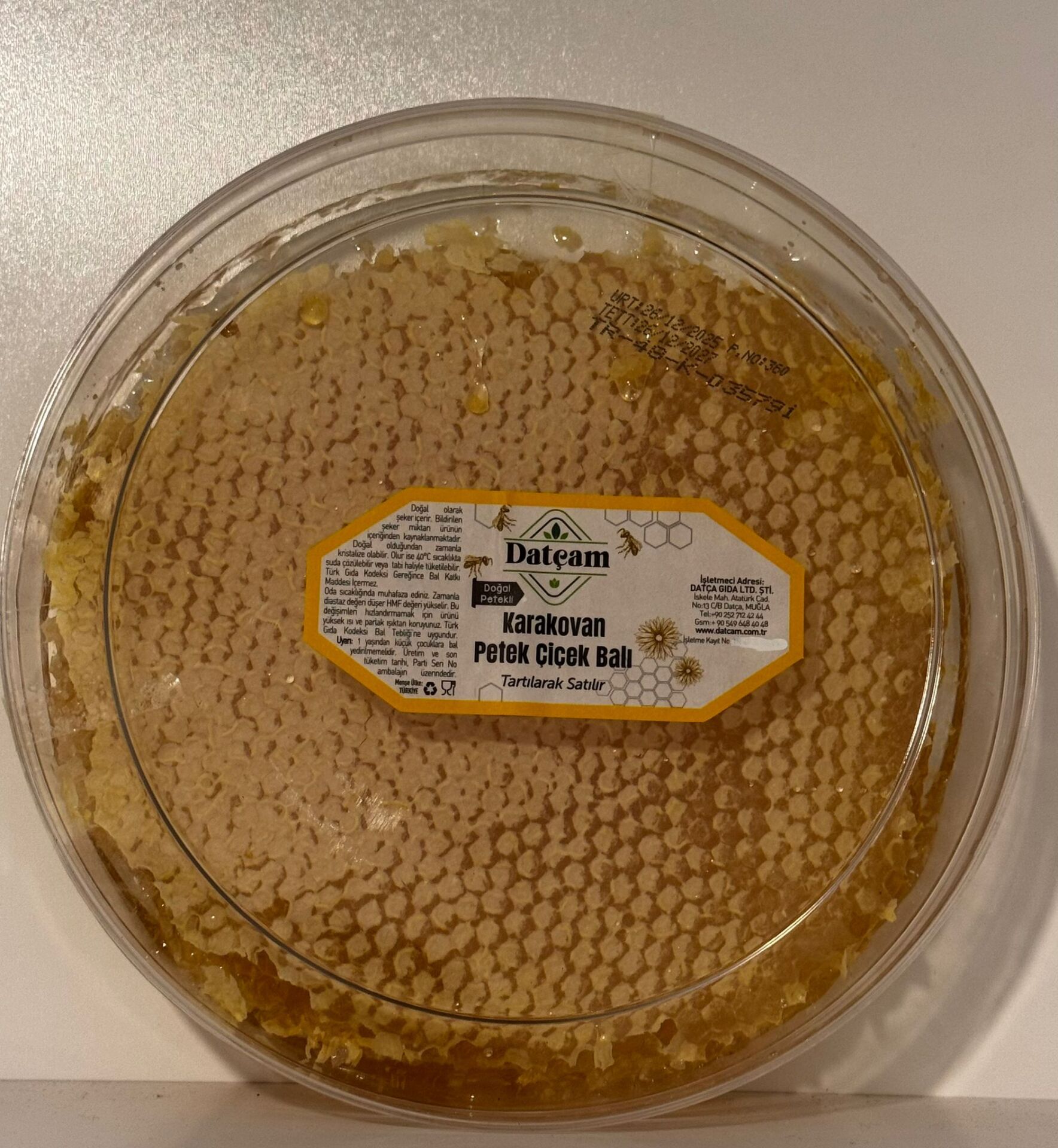 Karakovan Petek Çiçek Balı 1300gr-1400gr Arası