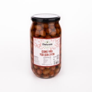 Çeşnili Yağlı Yeşil Çizik Zeytin 960gr