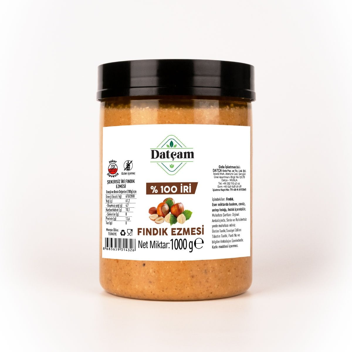 %100 İri Fındık Ezmesi 1000gr