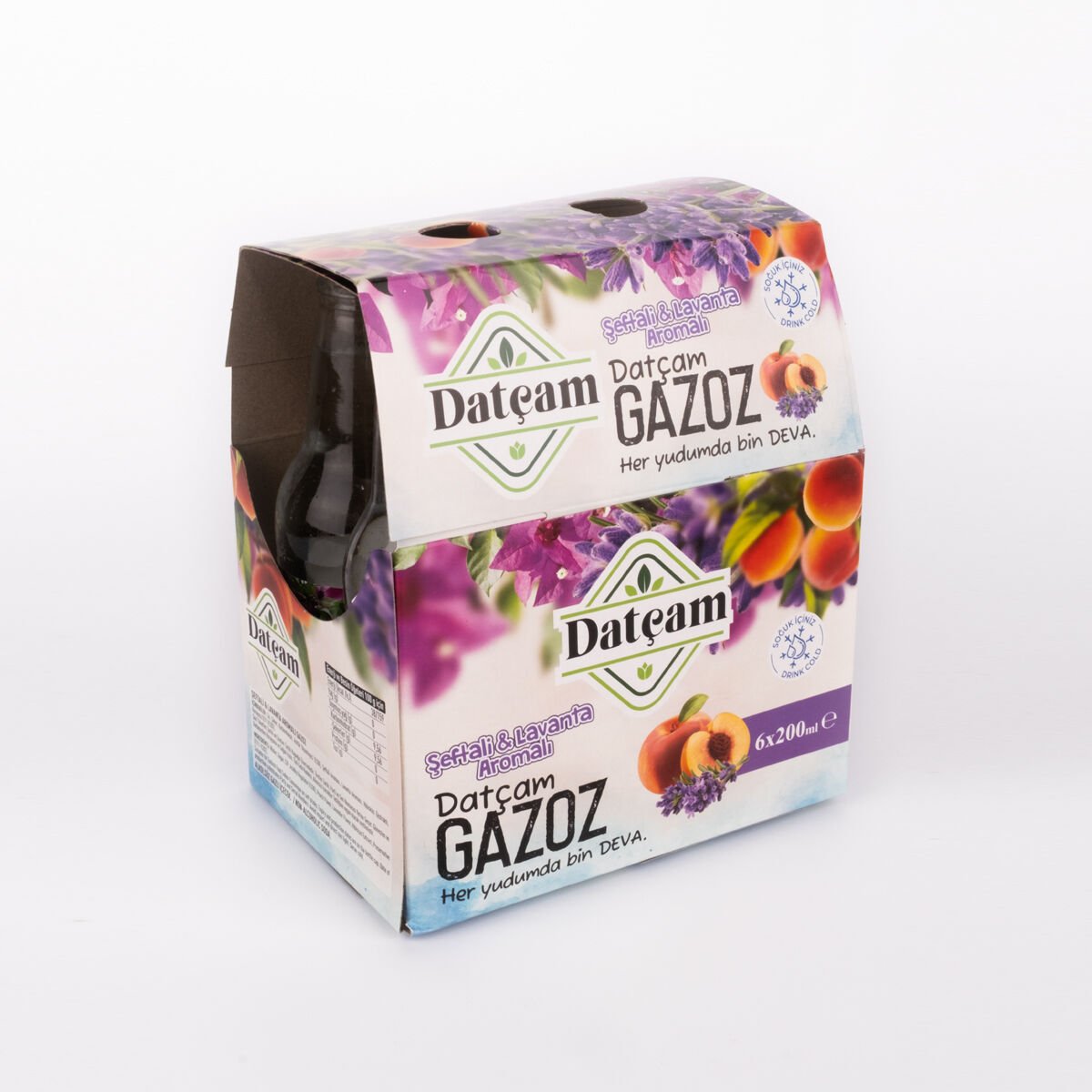Şeftali & Lavanta Aromalı Datça Gazozu 200 ML 6'lı
