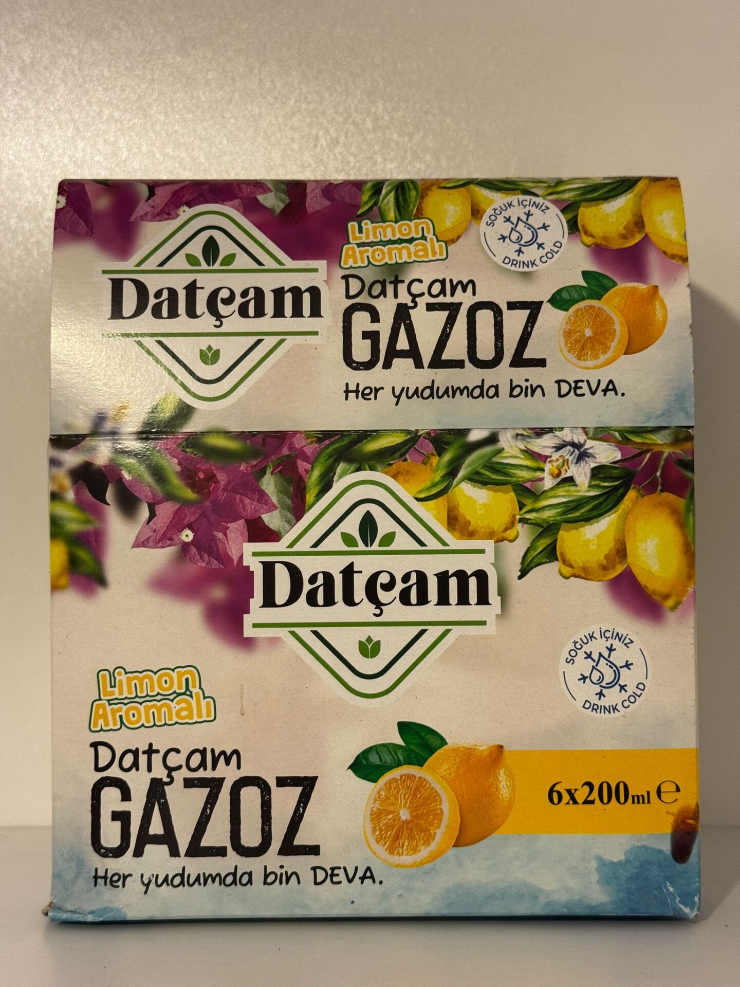 Limon Aromalı Datça Gazozu 200 ML 6'lı