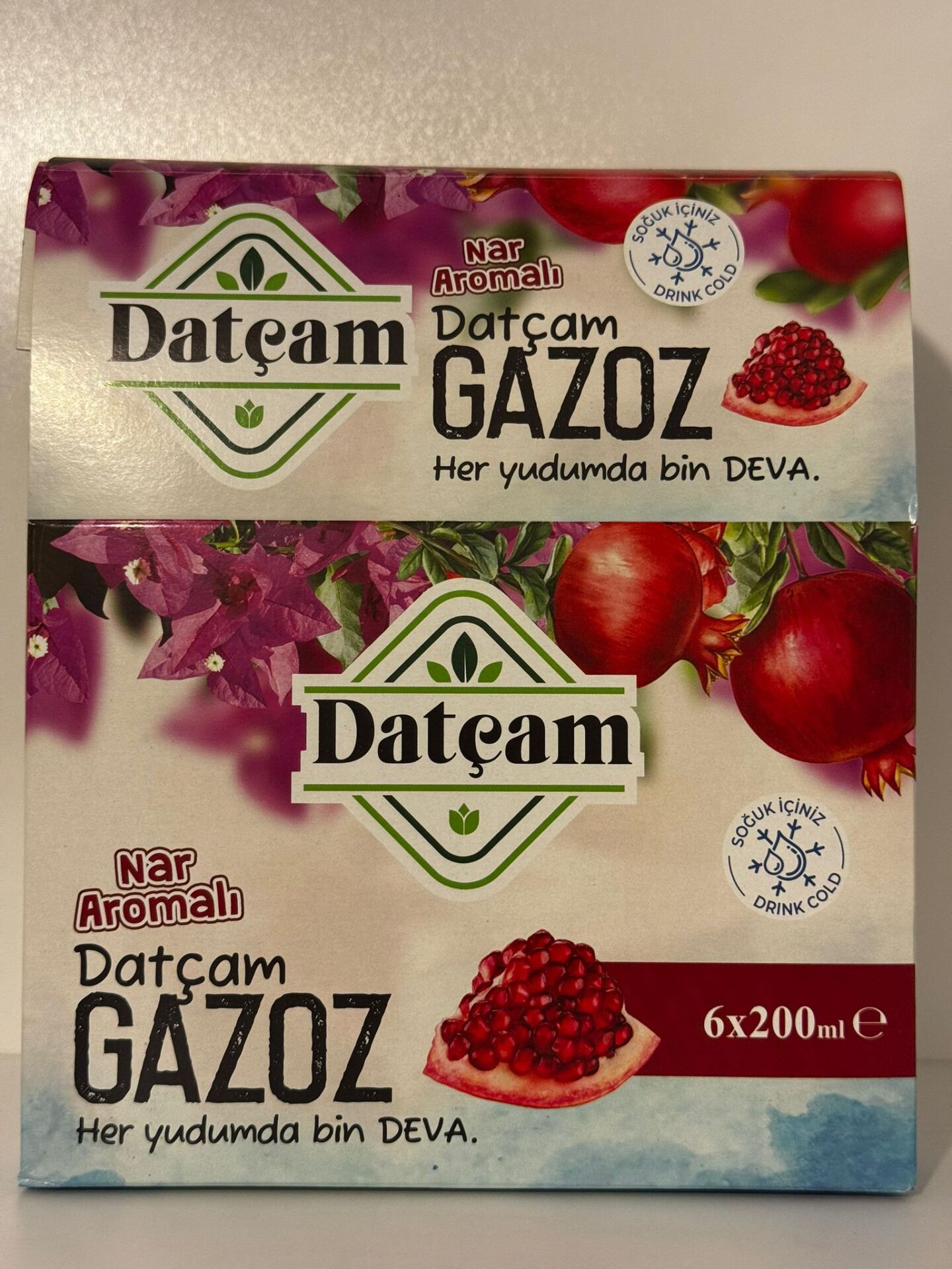 Nar Aromalı Datça Gazozu 200 ML 6'lı