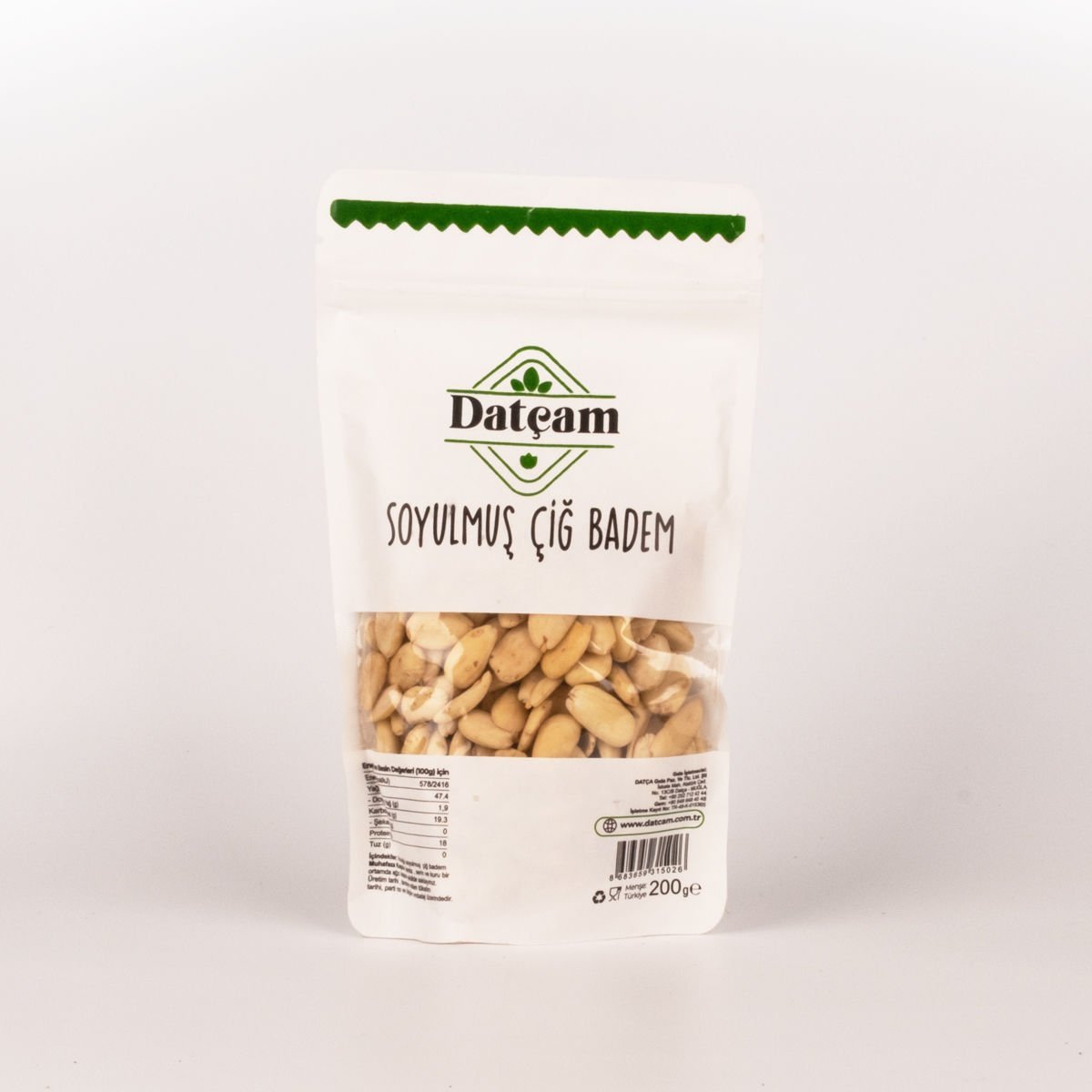 Soyulmuş Çiğ Badem 200gr